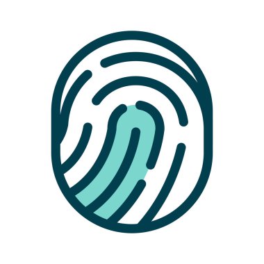 Kimliği veya biyometrik doğrulamayı sembolize eden parmak izi simgesi