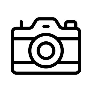Modern ve moda biçiminde kamera vektör tasarımı, fotoğrafçılık aygıtı simgesi