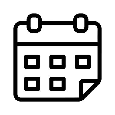 Takvim vektör simgesi tasarımı trend biçimi, planlayıcı simgesi