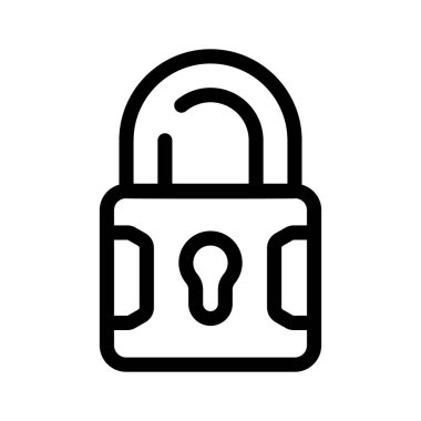 Güvenlik, mahremiyet, iyi tasarlanmış asma kilit simgesi