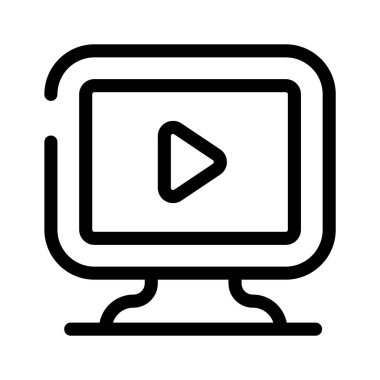 Video çalmayı sembolize eden çalma düğmeli bir ekran