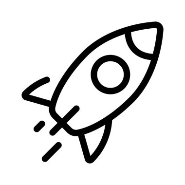 Fırlatmayı, büyümeyi veya yeniliği simgeleyen bir roket