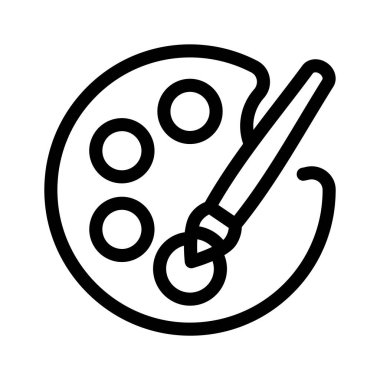 Sanatsal yaratıcılık veya tasarım için bir boya paleti