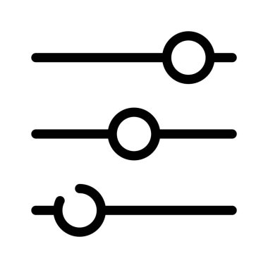 Düzenlenebilir biçimdeki eşitleyicinin modayı belirleyen bir vektör simgesi tasarımı