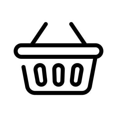 Alışverişi veya eşyaları taşımayı sembolize eden bir sepet