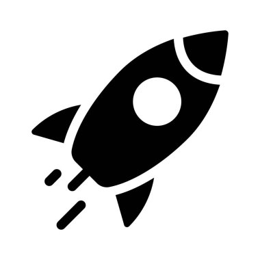 Fırlatmayı, büyümeyi veya yeniliği simgeleyen bir roket