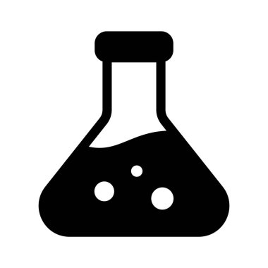 Deneyleri ya da bilimi temsil eden bir laboratuvar şişesi.