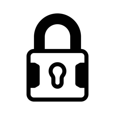 Güvenlik, mahremiyet, iyi tasarlanmış asma kilit simgesi