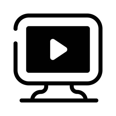 Video çalmayı sembolize eden çalma düğmeli bir ekran