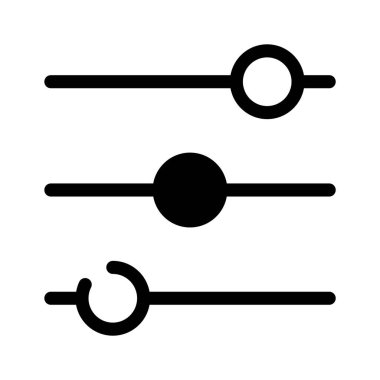Düzenlenebilir biçimdeki eşitleyicinin modayı belirleyen bir vektör simgesi tasarımı