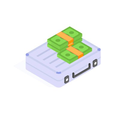 Bir çanta dolusu para, mali işlemleri temsil ediyor.