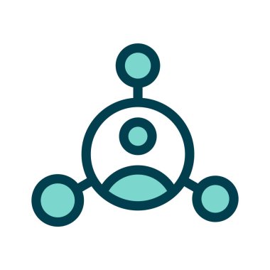 Birbirine bağlı noktalar, işbirliğini veya örgütsel yapıyı temsil ediyor