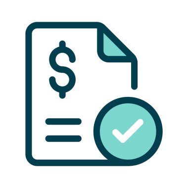 Dolar sembollü, ödemeleri veya faturaları sembolize eden bir makbuz