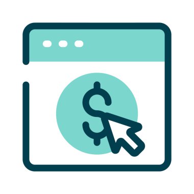 Bir dolar simgesine tıklayarak dijital aktarımları sembolize eder