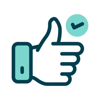 Onaylamayı veya olumlu geri bildirimi sembolize eden bir başparmak simgesi