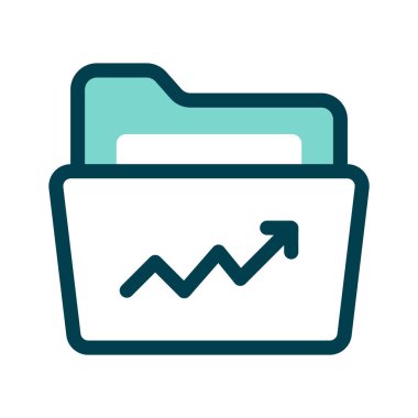 Düzenli mali kayıtları temsil eden, grafikli bir klasör