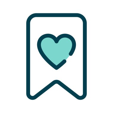 Bir kitap ayracının içindeki kalp, sevilen ya da değerli öğeleri sembolize eder.