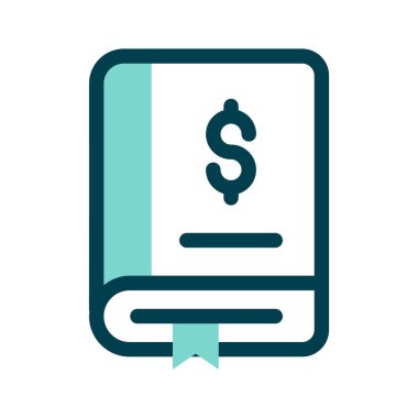 Muhasebe ya da mali kayıtları sembolize eden bir hesap defteri simgesi