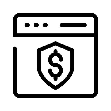Güvenli çevrimiçi işlemleri temsil eden bir dolar içeren bir web sayfası