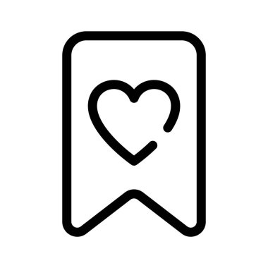 Bir kitap ayracının içindeki kalp, sevilen ya da değerli öğeleri sembolize eder.