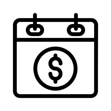 Dolar sembollü bir takvim, finansal planlamayı ya da teslim tarihlerini temsil ediyor