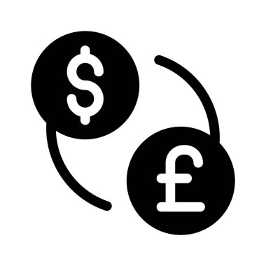 Uluslararası para alışverişini temsil eden para birimi simgelerini gösteren simge