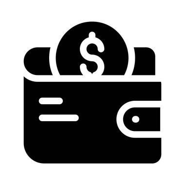 Cüzdanda bir dolar para var, kişisel ya da ticari finansı simgeliyor.