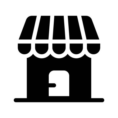 Perakende veya küçük dükkanları temsil eden bir mağaza simgesi