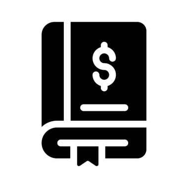 Muhasebe ya da mali kayıtları sembolize eden bir hesap defteri simgesi