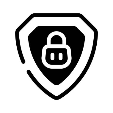 Kilitli bir kalkan, finansal güvenliği temsil ediyor.