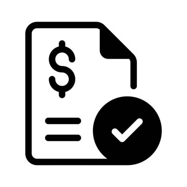 Dolar sembollü, ödemeleri veya faturaları sembolize eden bir makbuz