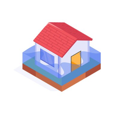 Modern tarzda doğal afet sigortası vektör tasarımı