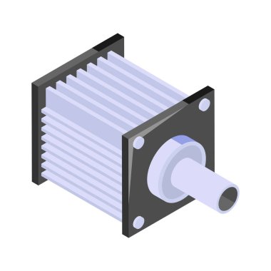 Elektrik motorunun bu güzel dizayn edilmiş vektörünü sıkı sıkı tutun.