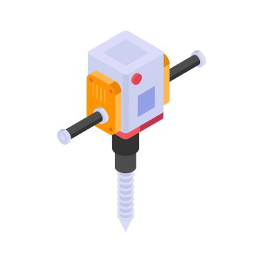 Bu inanılmaz kaya matkabını simgesini izometrik biçimde indir