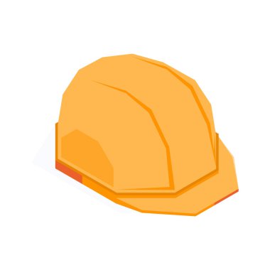 İnşaat alanlarındaki işçiler için koruyucu bir kask.