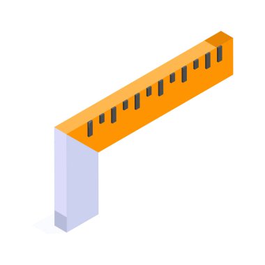 İnşaat alanlarında kesin ölçümler için bir ölçek