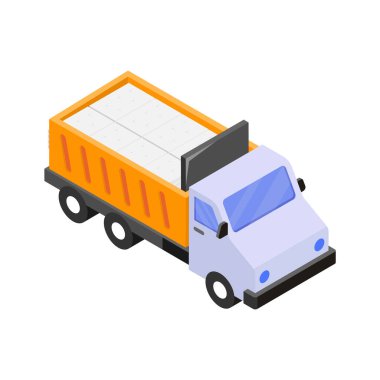 Bu muhteşem çöp kamyonu ikonunu modern tarzda alın.