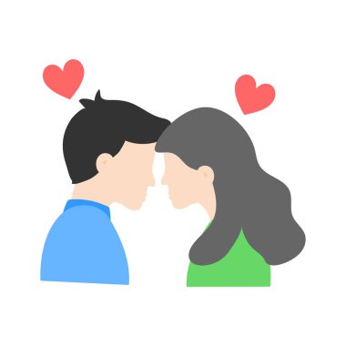 Romantik bir öpüşmeyi paylaşan bir çift, aşkı ve tutkuyu simgeliyor.