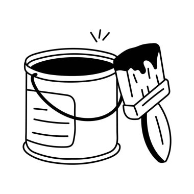 Yaratıcı sanat ve tasarım ihtiyaçları için mükemmel bir boya kutusu simgesi