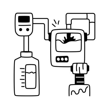 Basitleştirilmiş süt üretim sürecinin simgesi