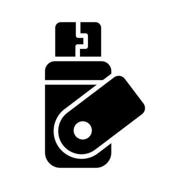 Taşınabilir veri paylaşımı ve iletişim için USB pendrive simgesi
