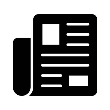 Haber, güncelleme ve basılı iletişimi temsil eden gazete simgesi