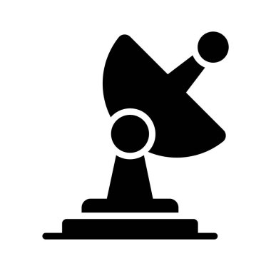 Küresel iletişimi sembolize eden uydu yer istasyonu simgesi