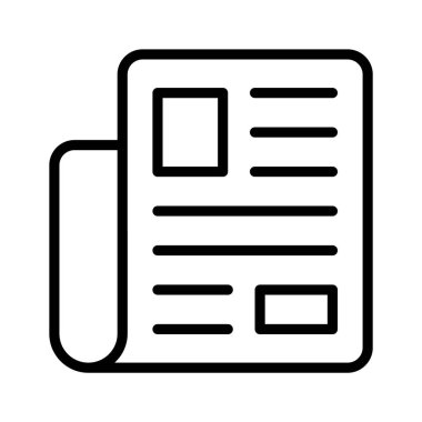 Haber, güncelleme ve basılı iletişimi temsil eden gazete simgesi