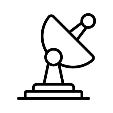 Küresel iletişimi sembolize eden uydu yer istasyonu simgesi