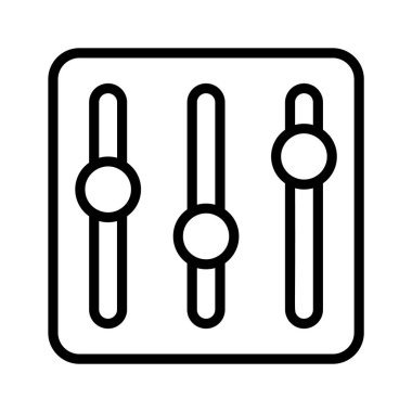 Ses ayarlama ve ses iletişimini temsil eden eşitleyici simgesi