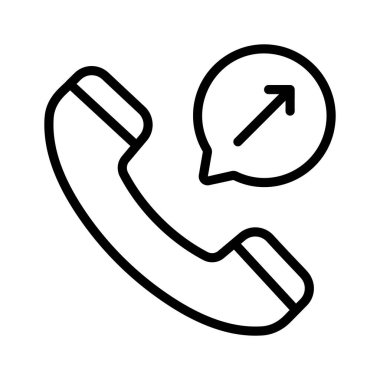 Giden arama simgesi başlatılan ses iletişimini temsil ediyor