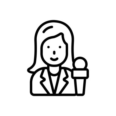 Habercilik ve iletişim medyasını sembolize eden gazeteci simgesi