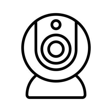 Web kamerası simgesi canlı video yayınını ve çevrimiçi iletişimi temsil ediyor