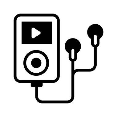 Müzik çalar simgesi ses eğlence ve iletişimi sembolize eder